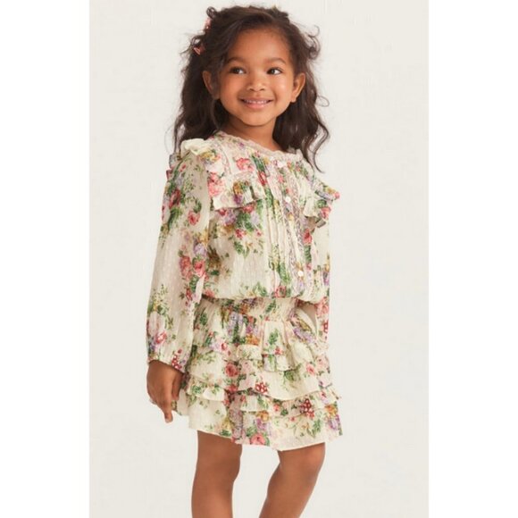 💕LOVESHACKFANCY💕 Billie Skirt ~ Shining Gemstone Floral Print Girls 2-3 Y NWT - Picture 4 of 16